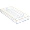 mDesign Plastic Makeup Vanity Drawer Organizer Tray, 4 Sections